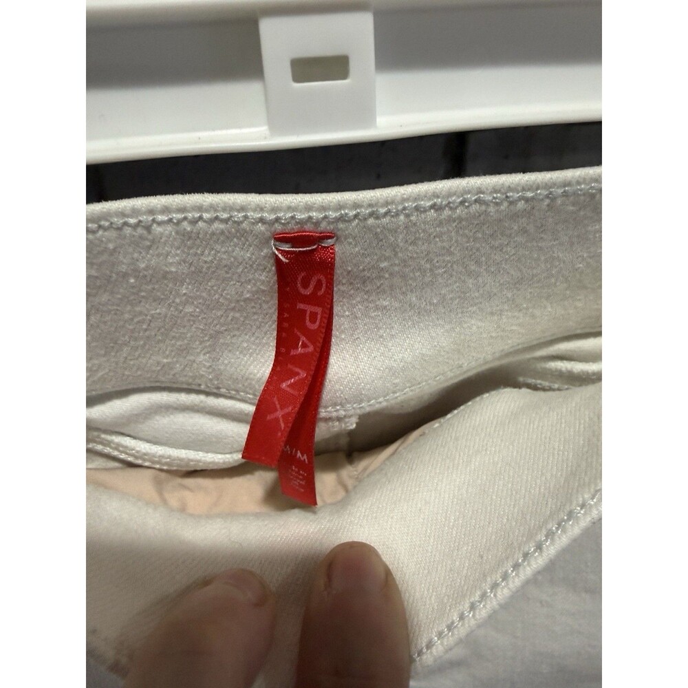 Spanx White Ankle Skinny Stretch Pull On 20271R Women's Jeans Size Medium - Picture 4 of 5